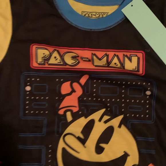 Pac-Man Pajama PJ set with slide sandals New! Kids Boys size 8 - Picture 4 of 6